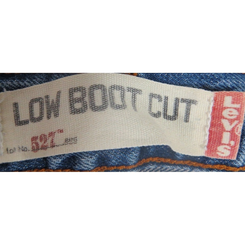 VTG Y2K Levis 527 Low Boot Cut Jeans Men 36x34 Blue Denim Distressed Faded Pants - Picture 2 of 13